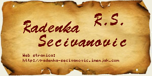 Radenka Sečivanović vizit kartica